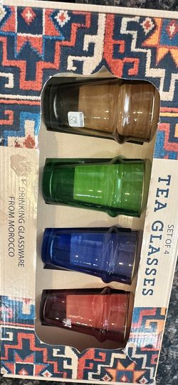 Set of 4 Moroccan Beldi tea glasses
