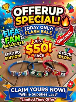 PLEASE READ ALL DETAIL IN DESCRIPTION 🚨 24hrs sale only 🚨🚨🚨Fifa World Cup bracelets
