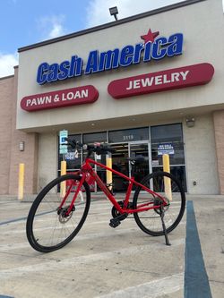 Red Trek Hybrid Bike