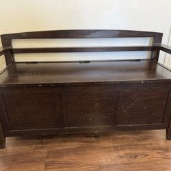 Solid Wood Storage Bench