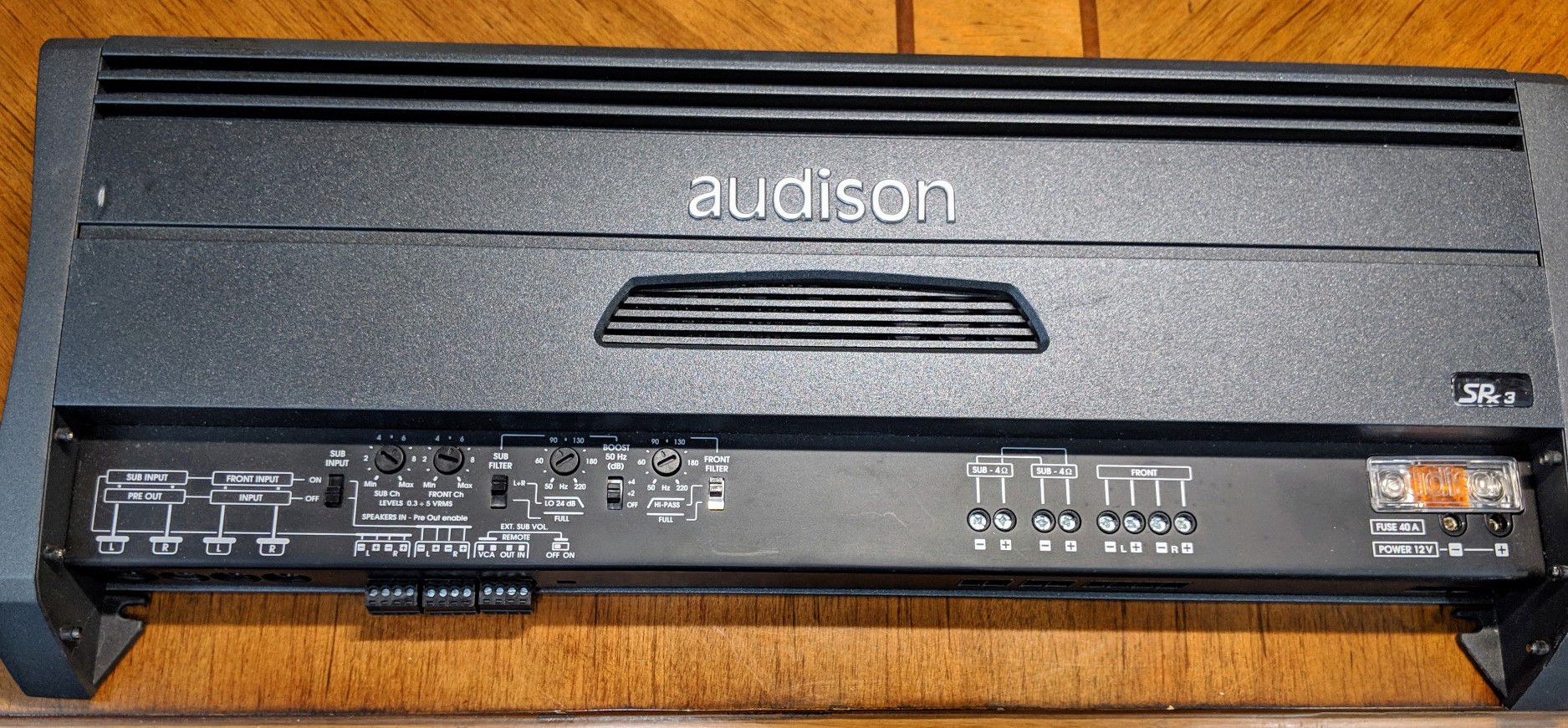 AUDISON SRx3 3 Channel Amplifier, designed for Front + Sun system