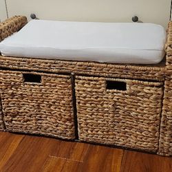 Wicker Storage Bench