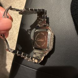 Cartier Moissanite and CZ Bustdown Watch
