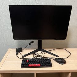 Gaming Monitor, 27 inch Samsung with gaming, keyboard and mouse set.