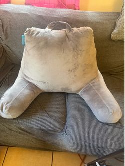 Gray Bed Rest Pillow – Cozy, Supportive & Great for Relaxing!