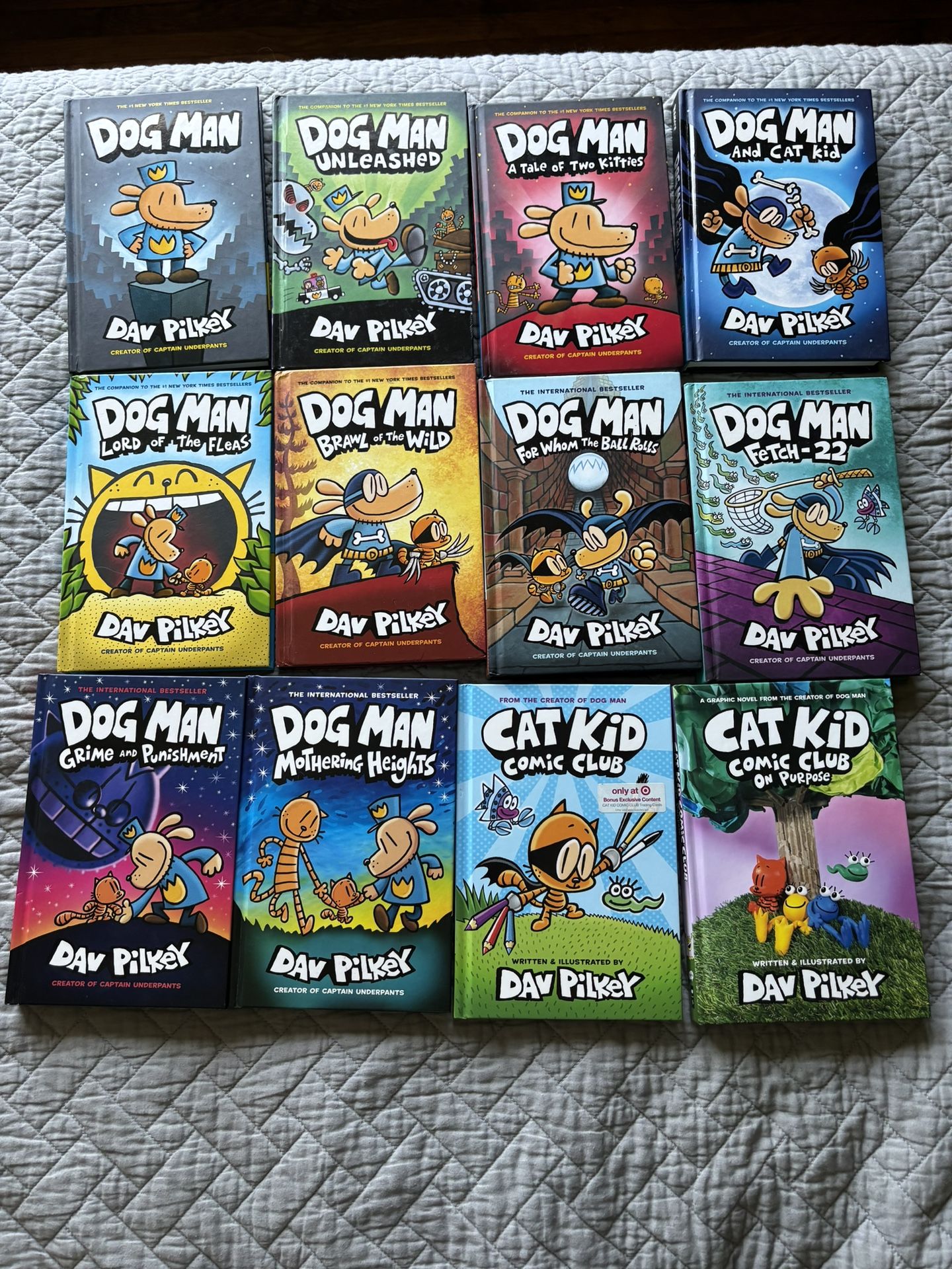Dog Man Books 1-10 PLUS 2 CAT KID COMIC CLUB BOOKS!!! for Sale in