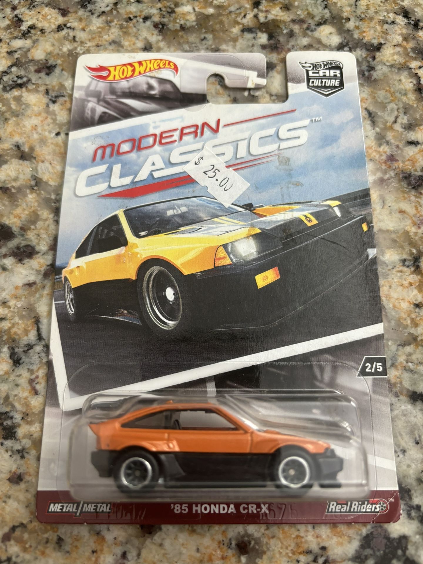 Hot Wheels Modern Classics ‘85 Honda CRX Car Culture Orange/Black w/Protector