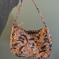 Vera Bradley Frannie Crescent Crossbody purse in French Hen pattern