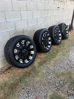 Set of 4 Truck Wheels with All-Terrain Tires