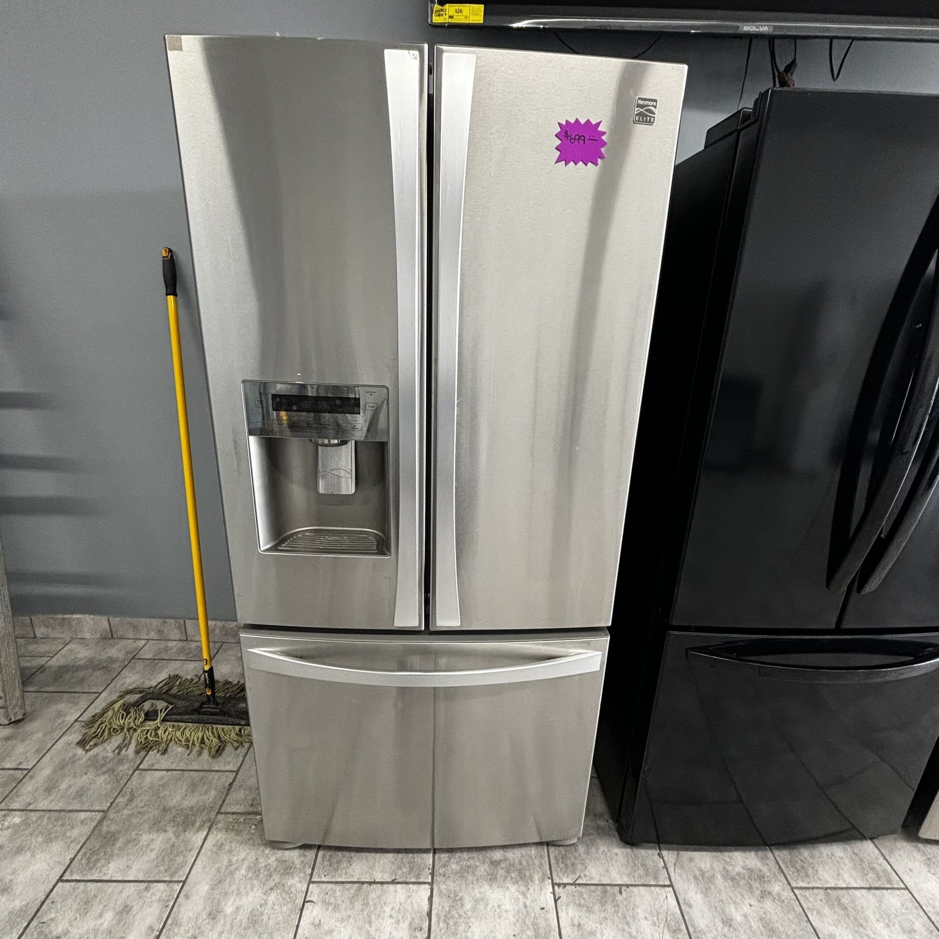 KENMORE FRENCH DOOR FRIDGE ( Apartment Size)