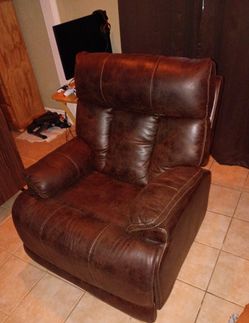 Leather recliner couch