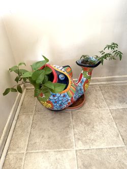 Ceramic Talavera Fish Planter
