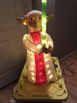 Christmas Star Wars Yoda Pre Lit Decoration 