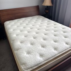 Queen Bed Frame with Mattress 
