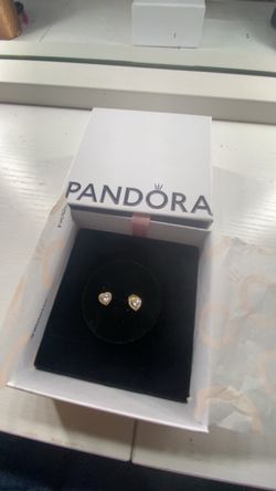 Pandora Gold Heart Stud Earrings