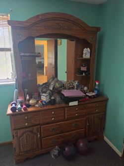 Dresser with mirror