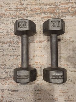 Two (2) Ivanko 10lb. Dumbells