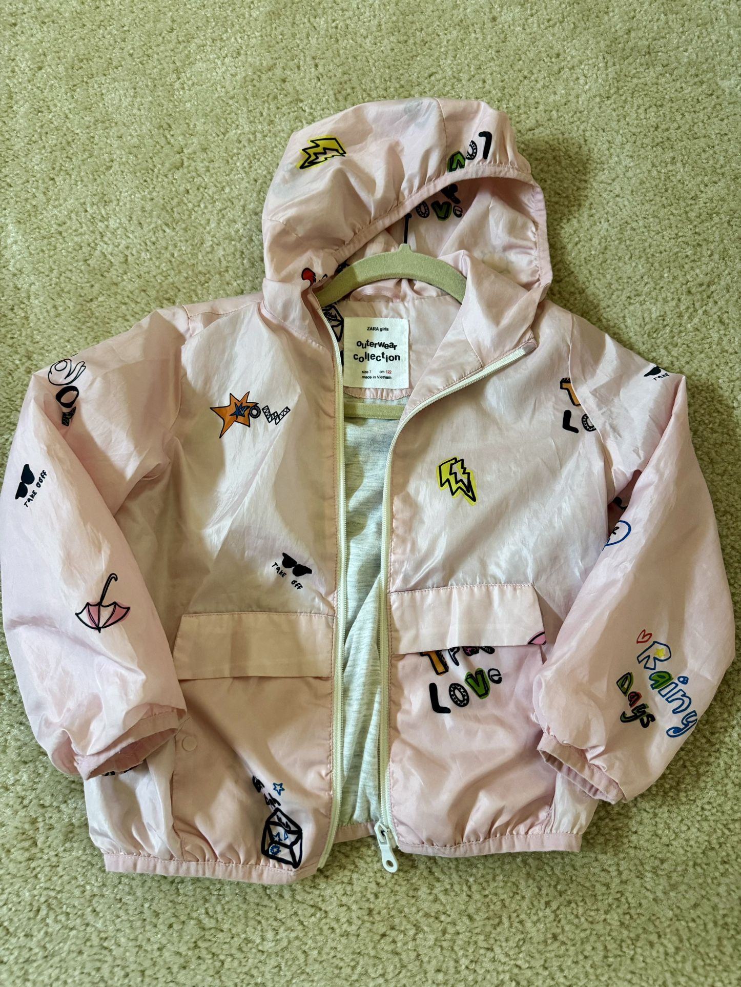 Zara Girls Rain Jacket Size7