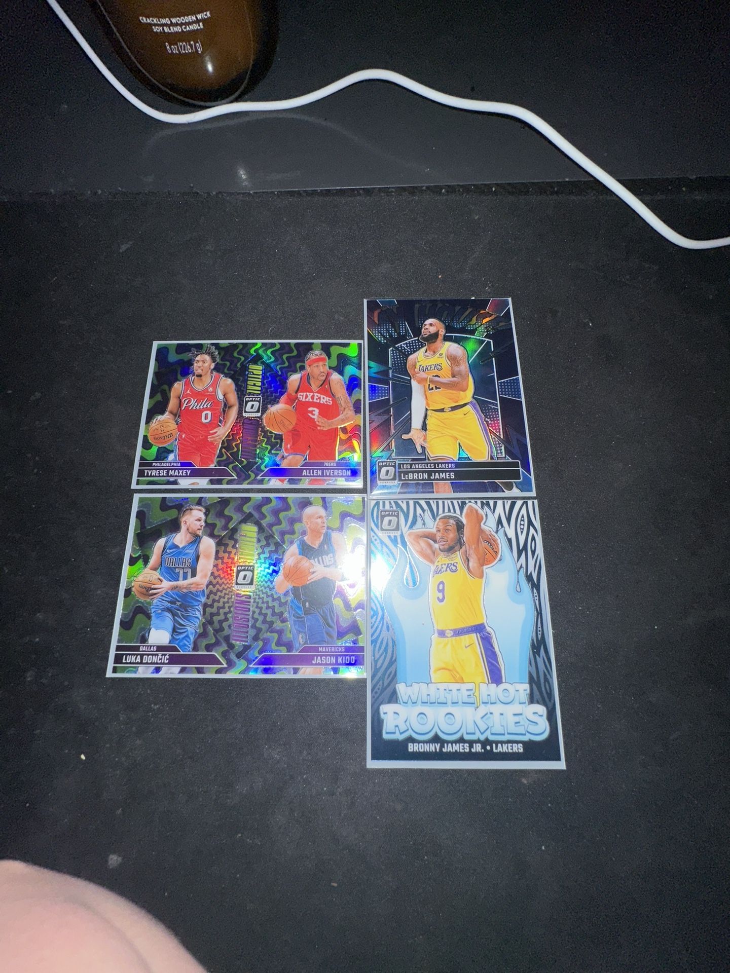 LeBron James And Bronny James Panini Optic Plus Two Other Cards