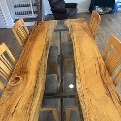 Custom-Built Solid Wood Dining Set