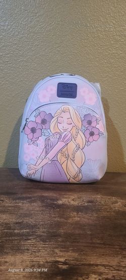 Loungefly Disney Tangled Rapunzel Pastel Flowers MB-Soft tag- nwt-100% authentic