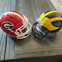 Georgia And Michigan Mini Helmets 