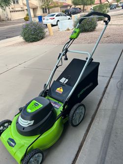 Electric lawnmower for sale.