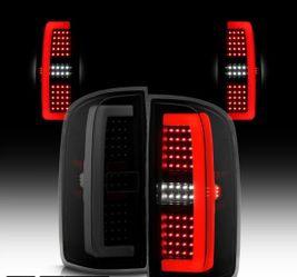 15-22 Chevy Colorado Black Smoke LED Bar Full Tail Lights