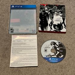 Persona 5 (Steelbook Edition) PS4 Sony PlayStation 4 CIB w/ Insert