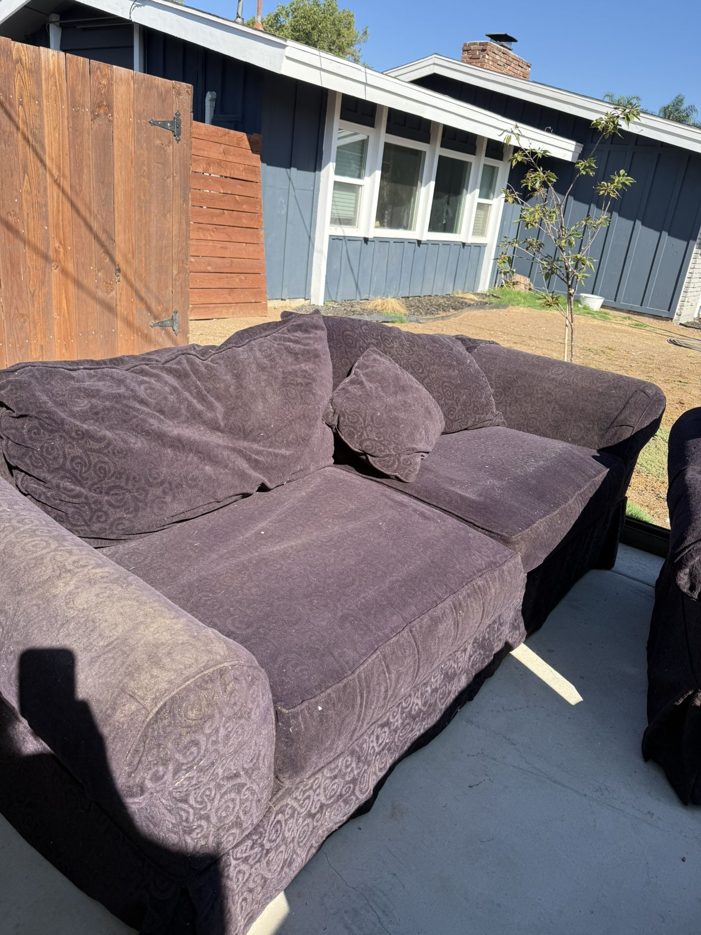 Purple Sleeper Sofa And Chair