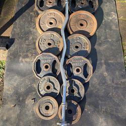 Standard weight plates with standard curl