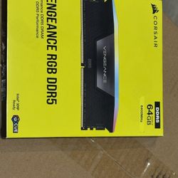 CORSAIR VENGEANCE RGB DDR5 RAM 64GB (2x32GB)