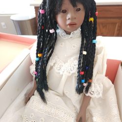 Vintage Porcelean African American Doll