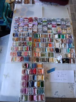 Floss lot 6 cases embroidery floss