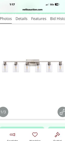 New bathroom vanity 6 lights. 32 inch.