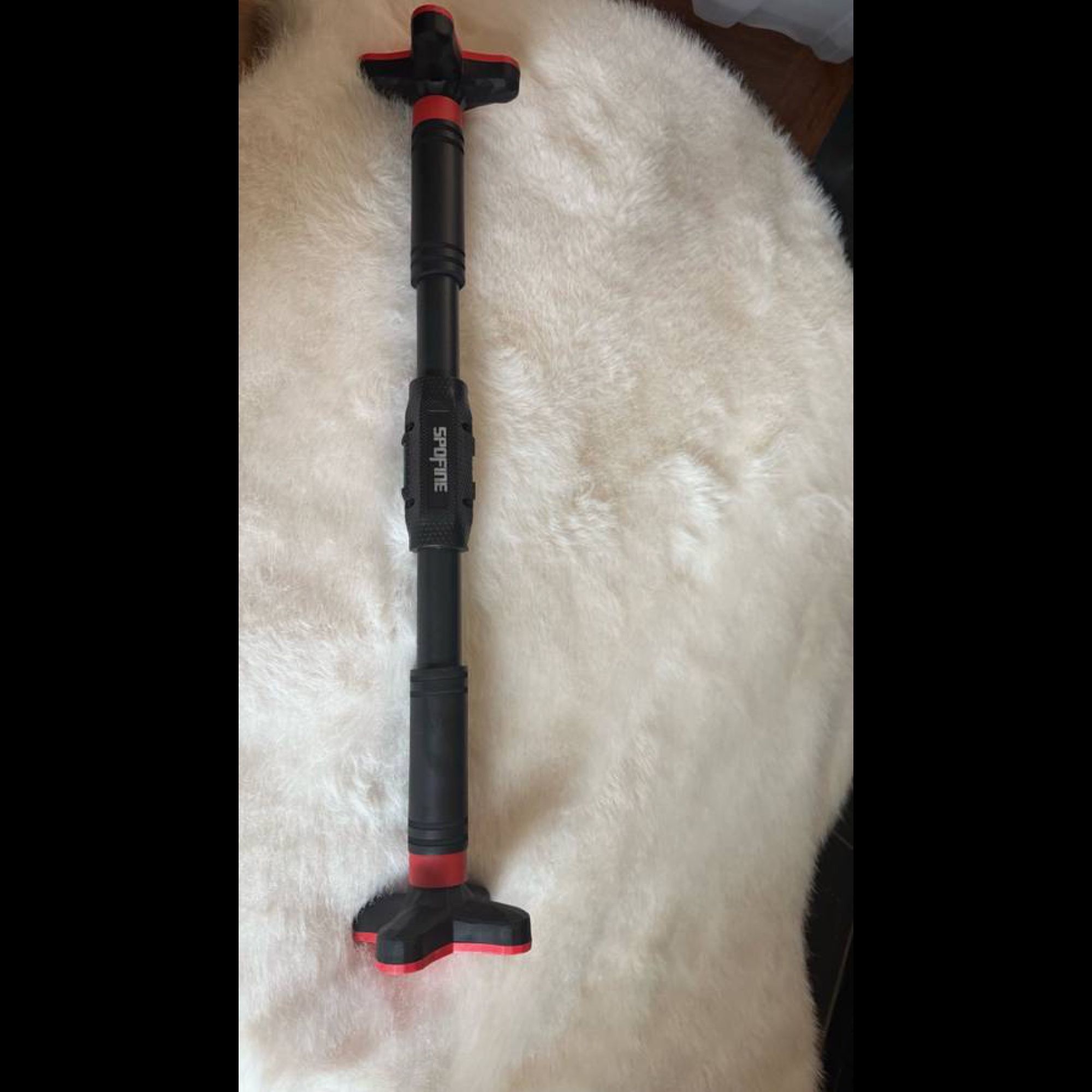 Horizontal Pull UpBar for Doorway, Adjustable Push Up Door Bar at Home Office Gym Upper Body Workout Bar No Drilling Fitness Tool, Load 200kg, 110-140