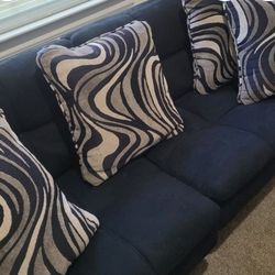 All Black Velvet Futon