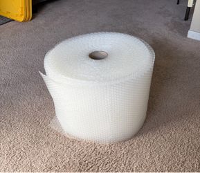 Perforated (12” x 12” pieces) bubble wrap [18” Diameter 12” W 7” D]