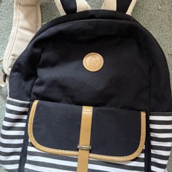 Black and Striped Backpack