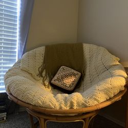large pier one Papasan (light wood)