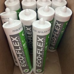 10 Eco-Flex advanced hybrid sealant tubes (white).