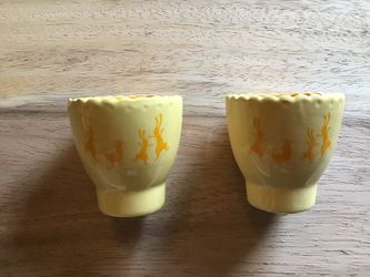 2 Ceramic Egg Holders