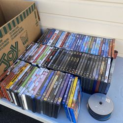 Lot 125 Movies ( DVDs 90 In Cases, 29 Loose + Blu-ray 4 In Cases, 2 Loose )
