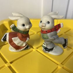 Christmas Bunny Figurines