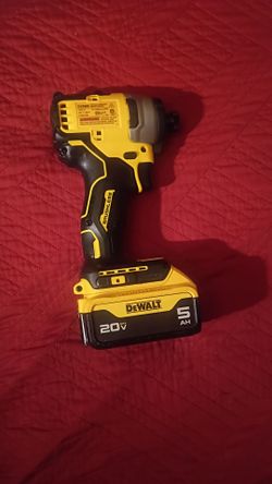 DeWalt atomic brushless impact with battery 5ah