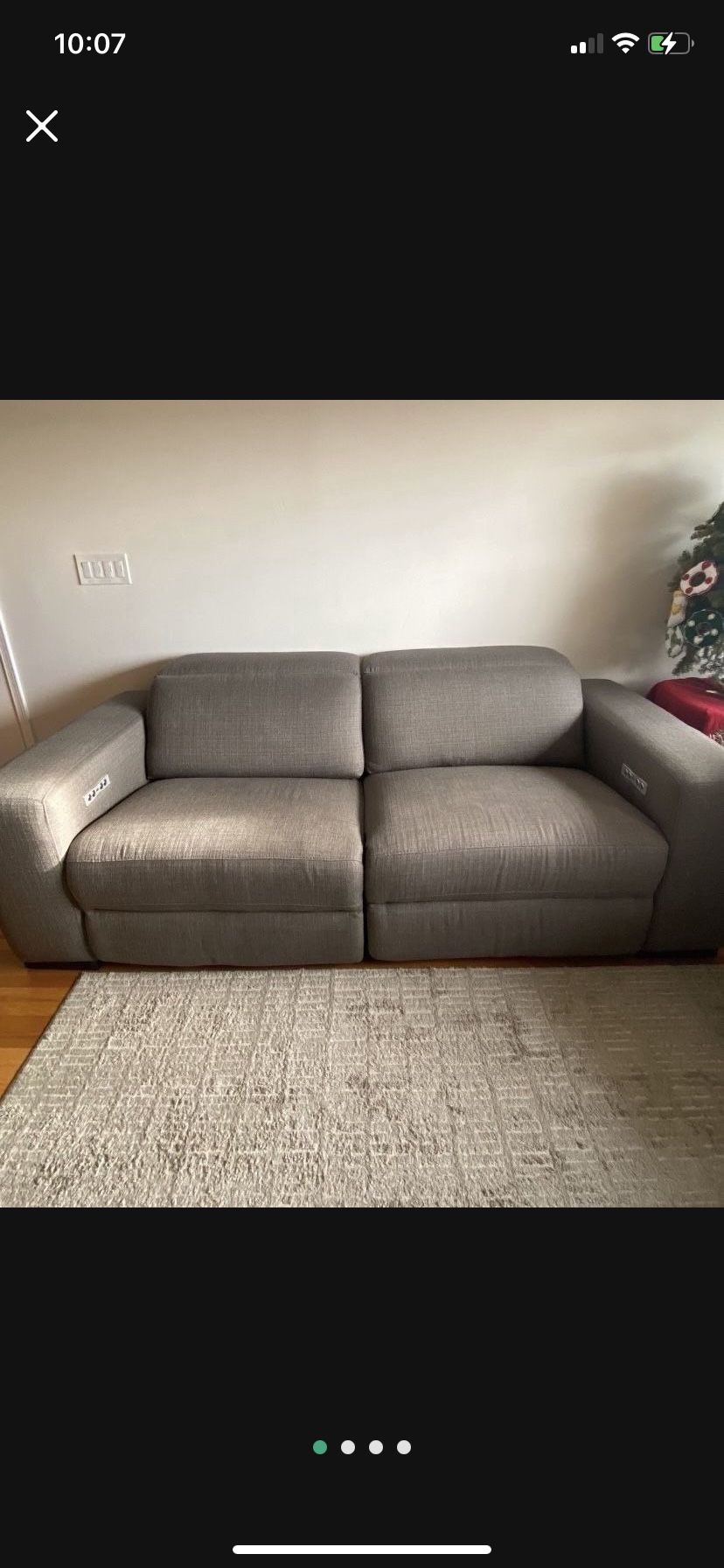 Palisades Collection Gray Reclining Loveseat