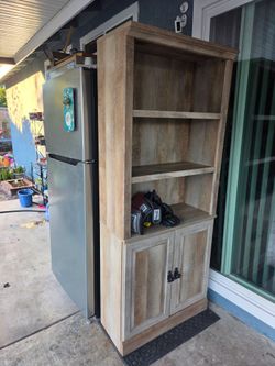 Tall Bookcase with Cabinet Base