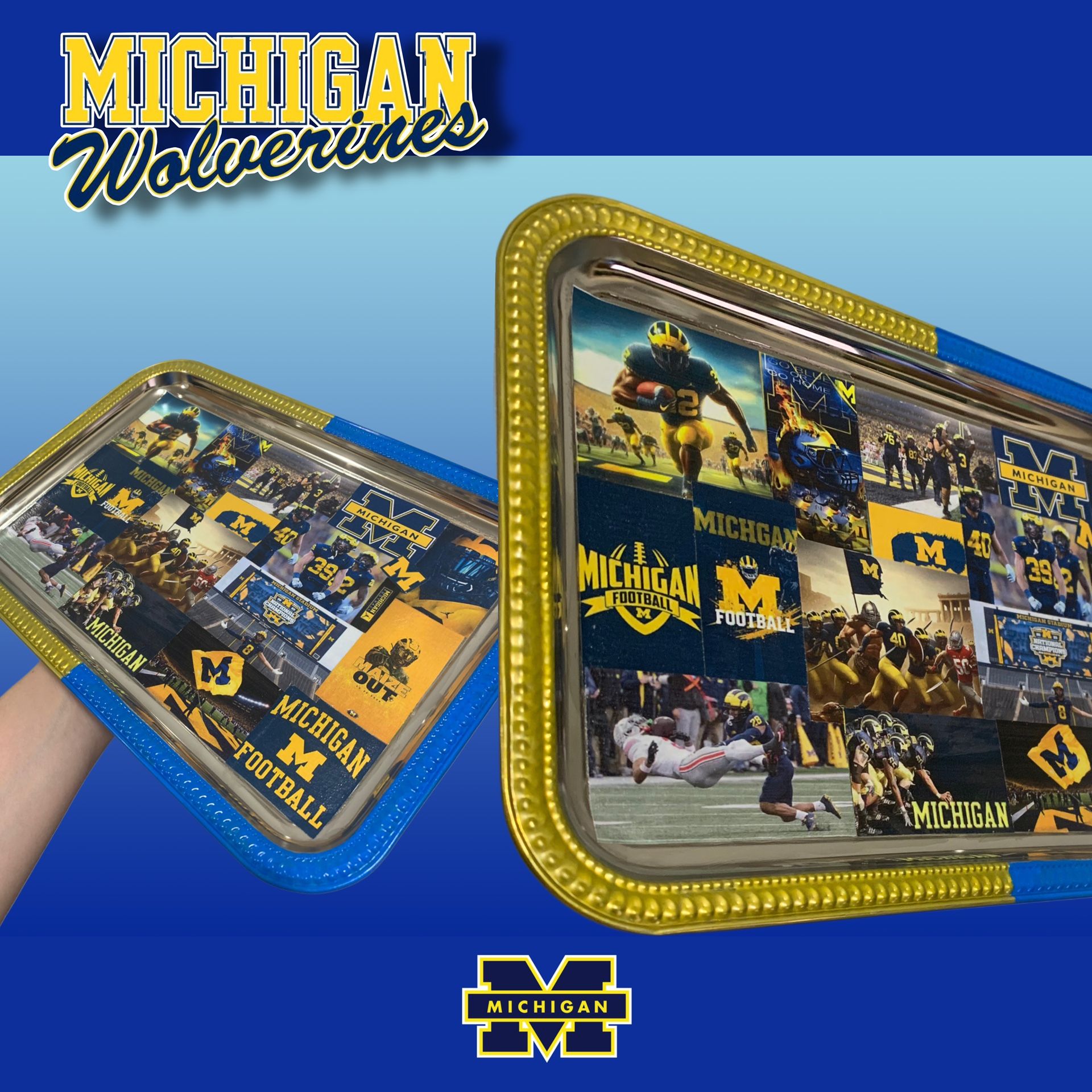 Decorative Tray Michigan Wolverines