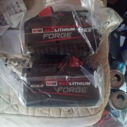 2 Milwaukee M18 Forge Batteries(Cheap Price For Both!)