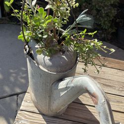 Large Vintage Watering Can Planter